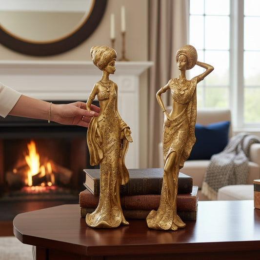 African-inspired female statues