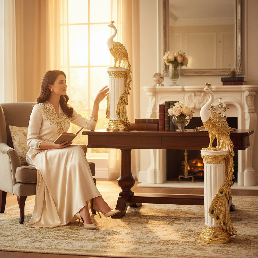 Gold Plated Decorative Peacock