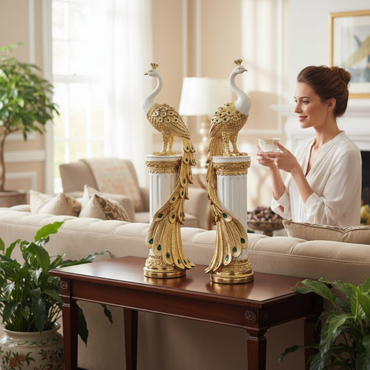Gold Plated Decorative Peacock