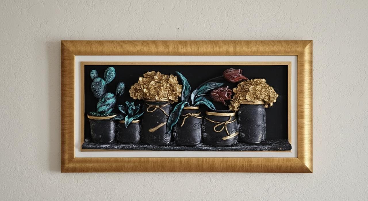 6 pot flower frame
