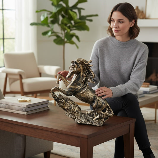 Rearing Horse Sculpture