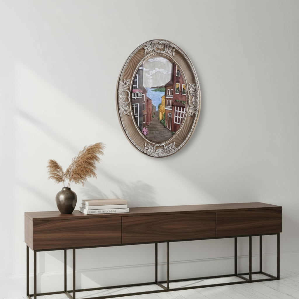 Vintage Oval Wall Plaque