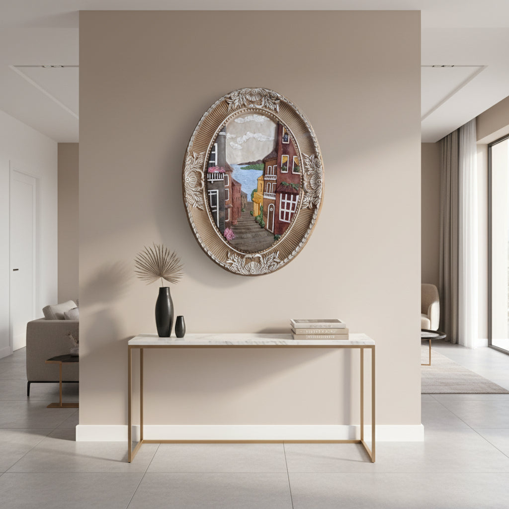 Vintage Oval Wall Plaque