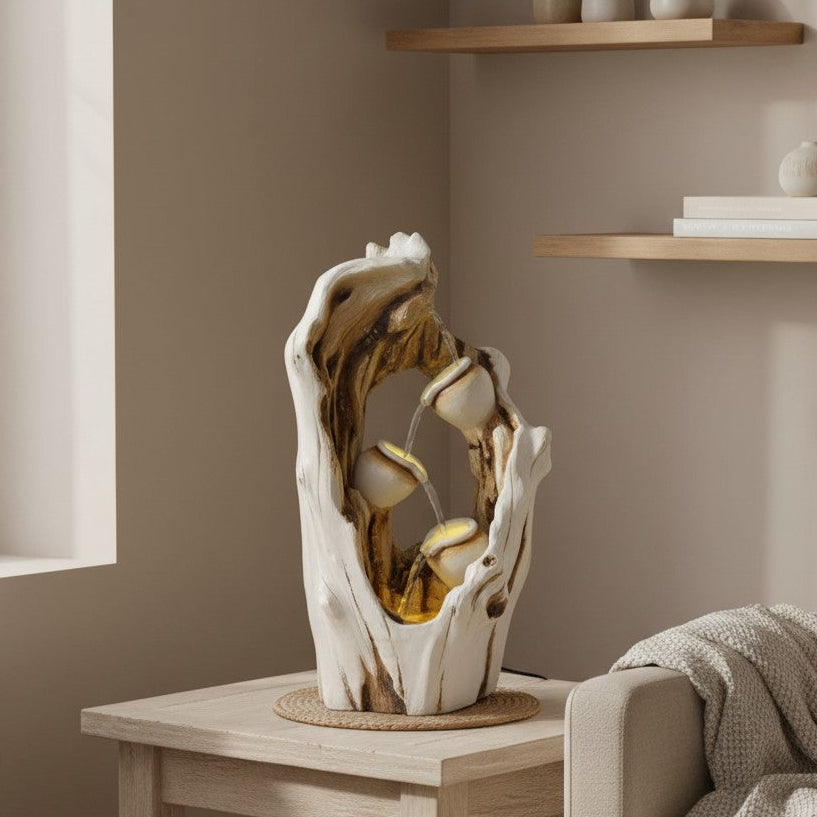 White Tree Trunk Waterfall