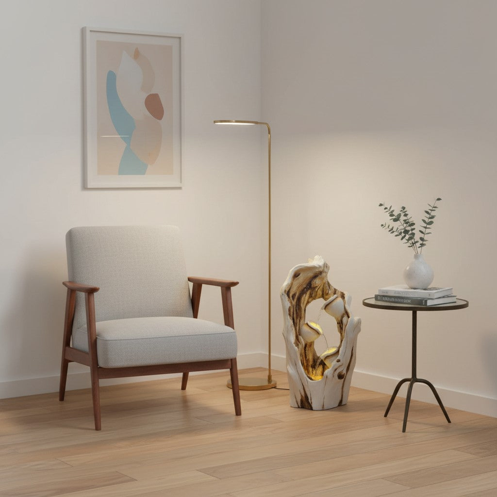 White Tree Trunk Waterfall