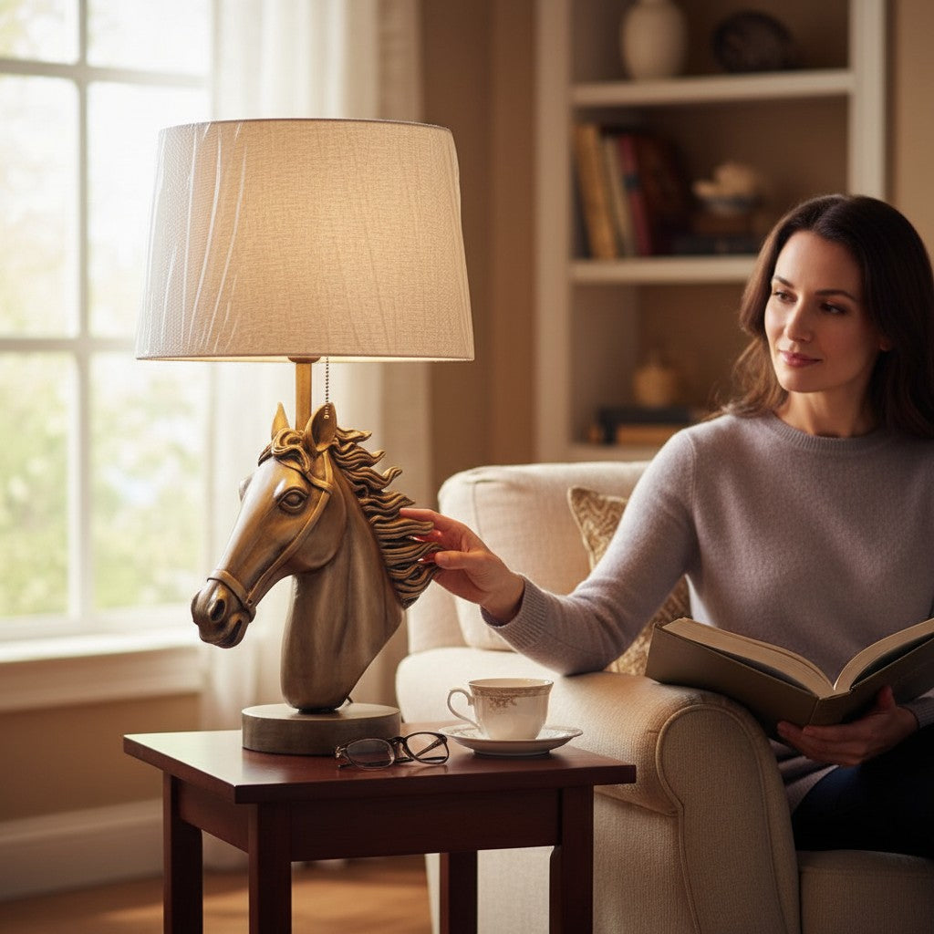 Royal Bronze Horse table lamp