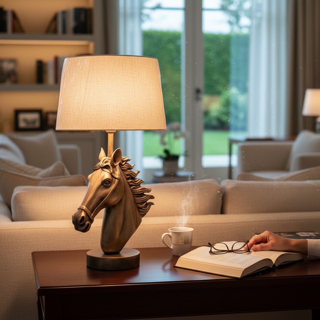 Royal Bronze Horse table lamp