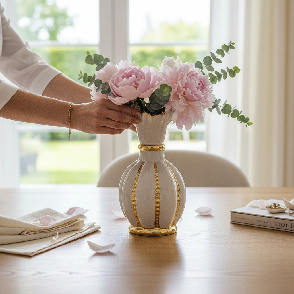 Obsidian Ripple Vase