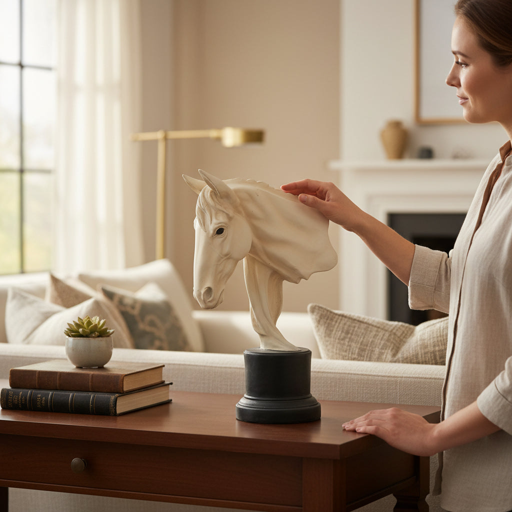 Amilcare Santini horse head sculpture