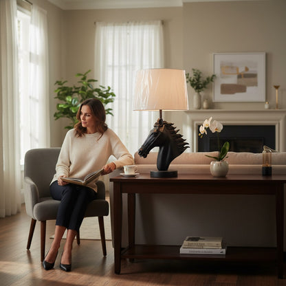 Royal Bronze Horse table lamp